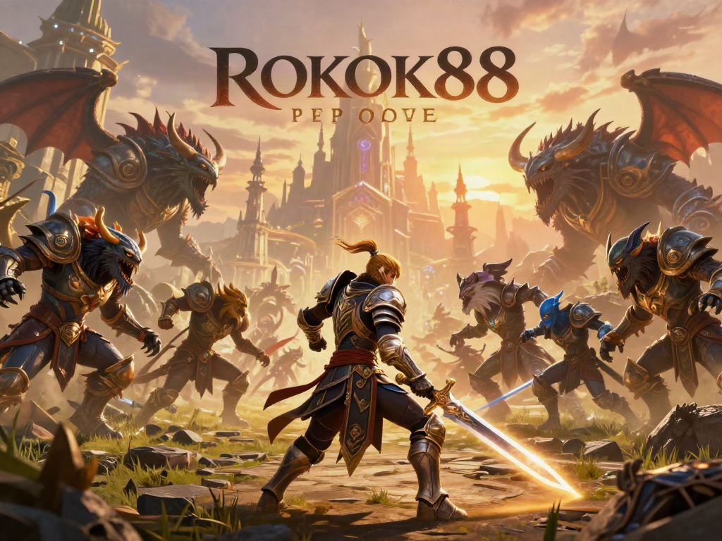 Experience the thrill of ROKOK88 with new monsters in an epic battle scene.